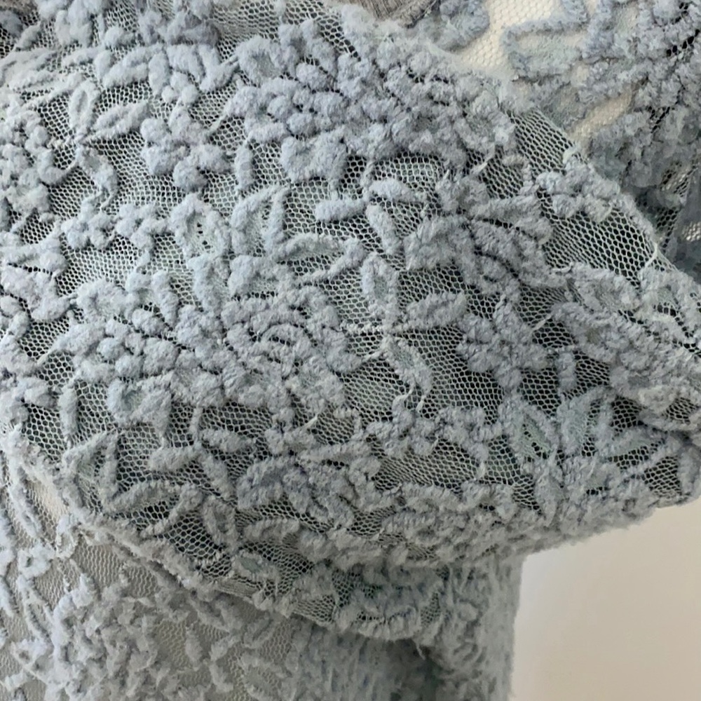 Anthropologie Eloise Brushed Lace Pullover Top L - Picture 7 of 15